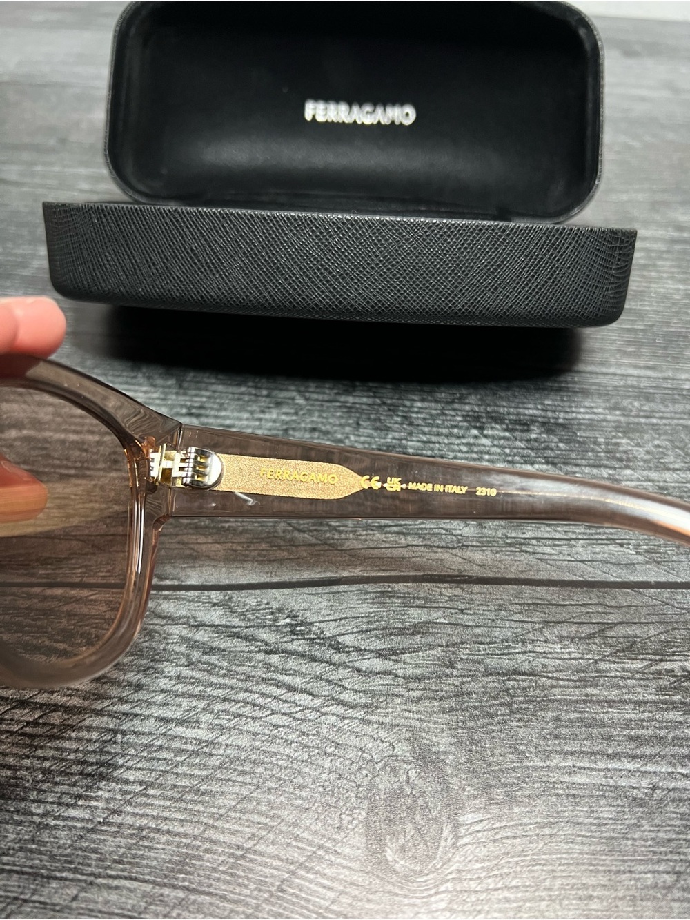 Salvatore Ferragamo Translucent Tan Sunglasses - Picture 5 of 6